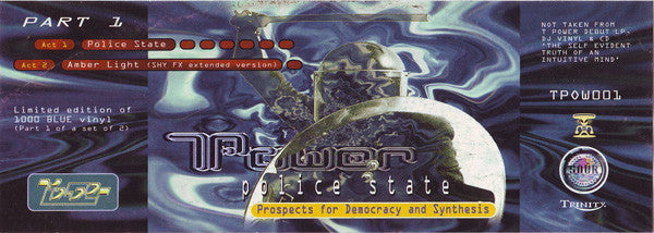 T·Power* : Police State (Part 1) (12", Ltd, Num, Red)