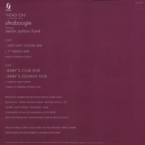 Ultraboogie* Featuring Stefan Ashton Frank : Head On (12", Single)
