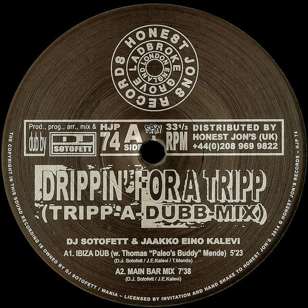 DJ Sotofett : Drippin' For A Tripp (Tripp-A-Dubb-Mix) (2x12", Album)