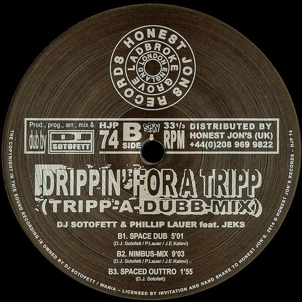 DJ Sotofett : Drippin' For A Tripp (Tripp-A-Dubb-Mix) (2x12", Album)