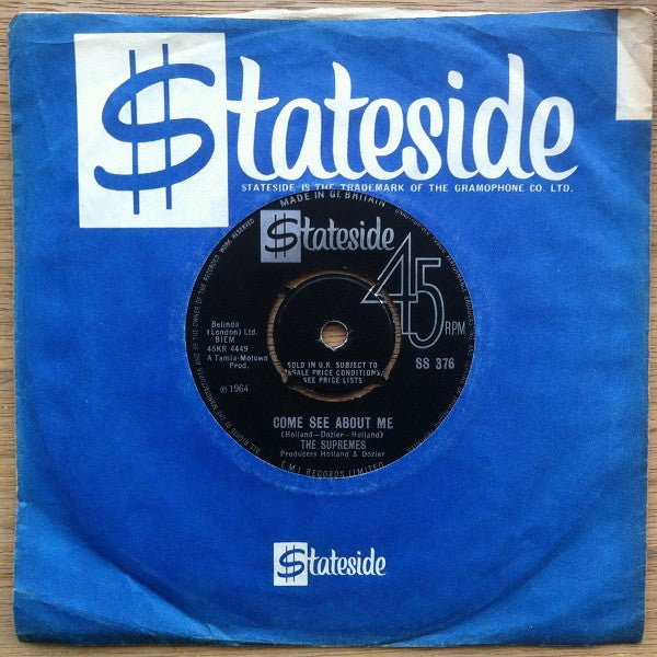 The Supremes : Come See About Me (7", Single)