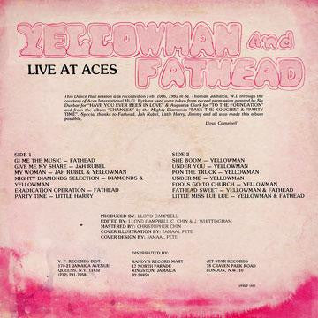 Yellowman & Fathead : Live At Aces (LP, Album)