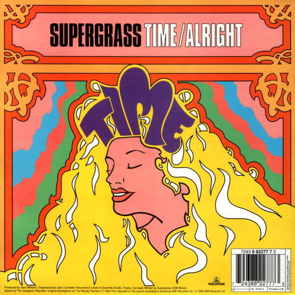 Supergrass : Alright / Time (7", Single, Ora)