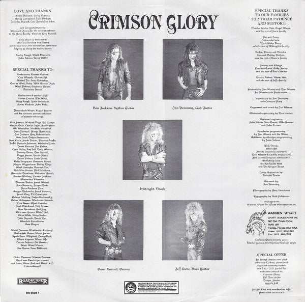 Crimson Glory : Transcendence (LP, Album)