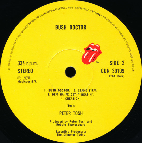 Peter Tosh : Bush Doctor (LP, Album)