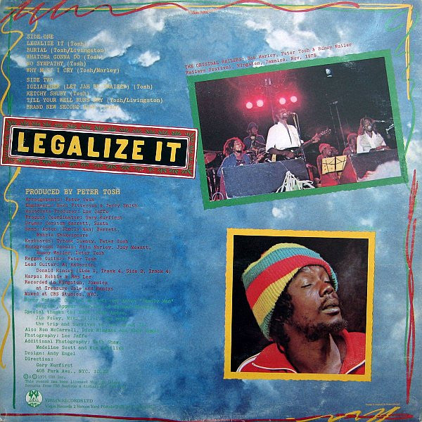Peter Tosh : Legalize It (LP, Album, Gat)