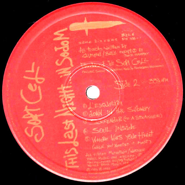 Soft Cell : This Last Night...In Sodom (LP, Album)