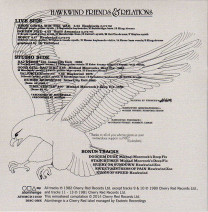 Hawkwind : The Flicknife Years • 1981-1988 (CD, Album, RE, RM + CD, Album, RE, RM + CD, Album,)