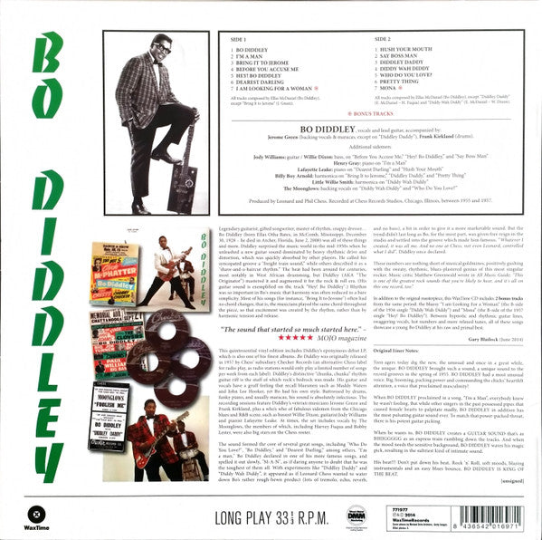 Bo Diddley : Bo Diddley (LP, Album, Comp, Mono, Ltd, RE, 180)