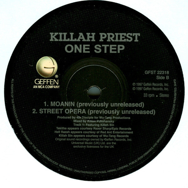 Killah Priest : One Step (12")