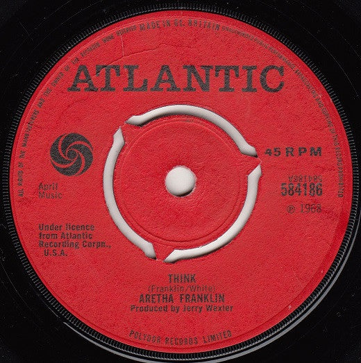 Aretha Franklin Think 7", Single, 3p (VG+ / Generic) Dig Vinyl