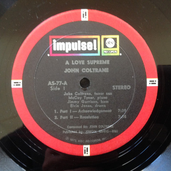 John Coltrane : A Love Supreme (LP, Album, RE, Red)