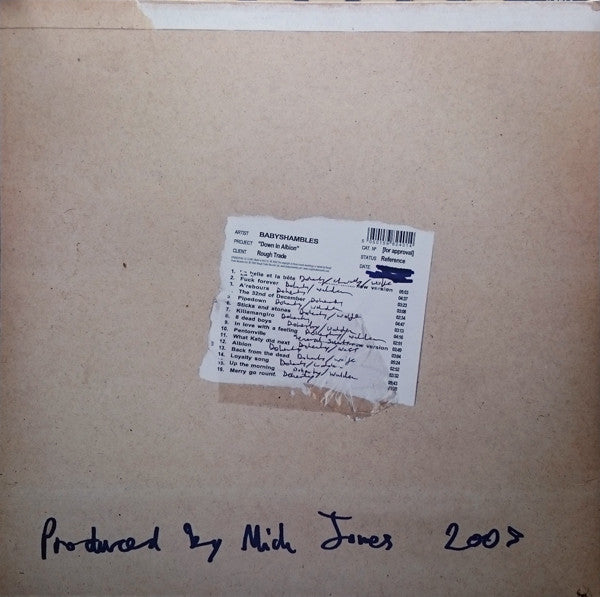 Babyshambles : Down In Albion (LP + LP, S/Sided, Etch + Album, RE)