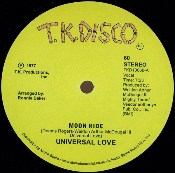 Universal Love (3) / Mad Dog Fire Department : Moon Ride / Cosmic Funk (12", RE, RM)