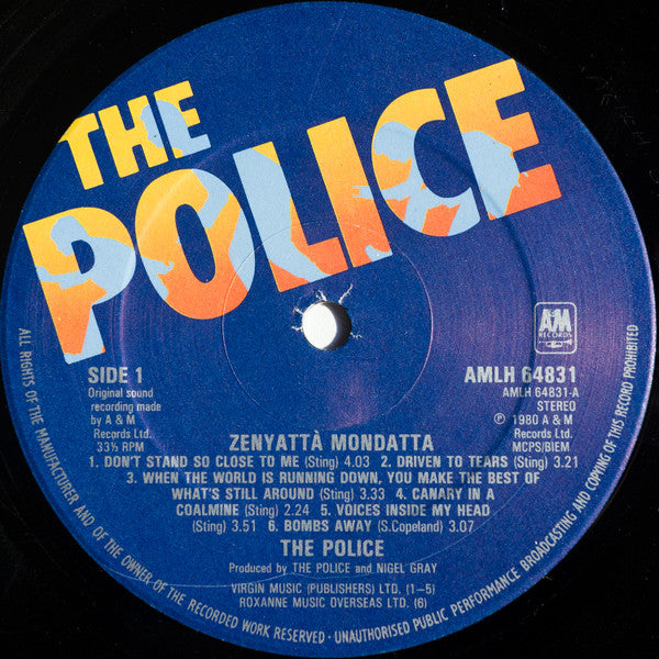 The Police : Zenyatta Mondatta (LP, Album)