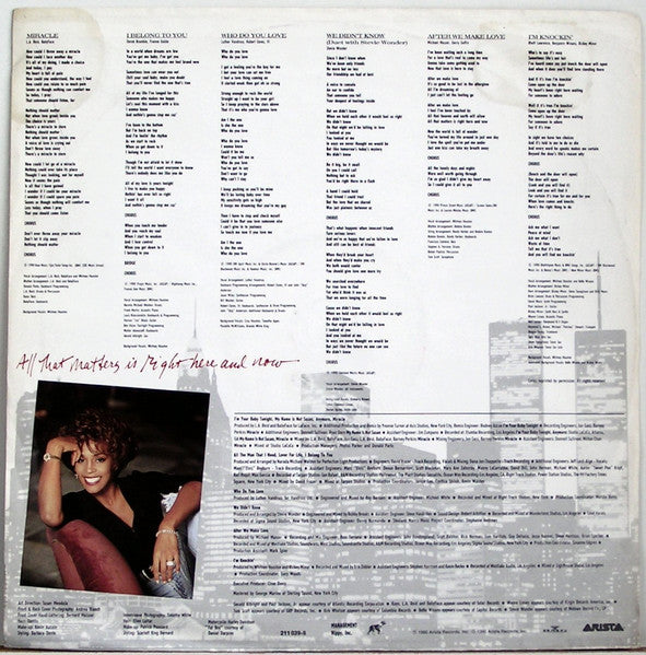 Whitney Houston : I'm Your Baby Tonight (LP, Album)