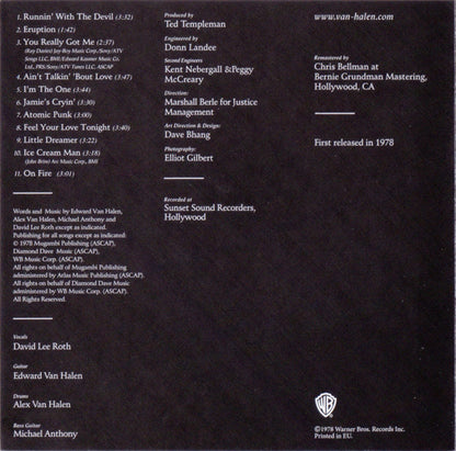 Van Halen : Van Halen (CD, Album, RE, RM)