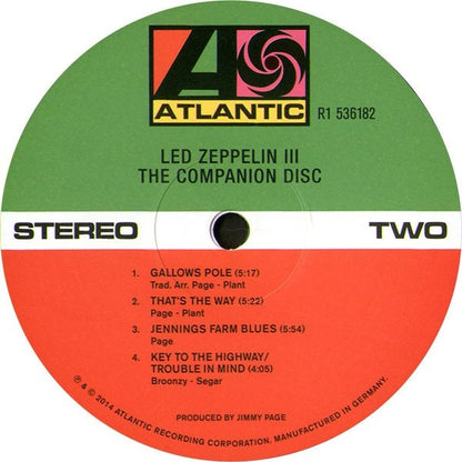 Led Zeppelin : Led Zeppelin III - Companion Audio (LP, Album, RE, 180)