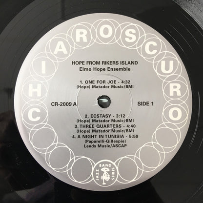 Elmo Hope Ensemble : Hope From Rikers Island (LP, Album, Ltd, RE, 180)