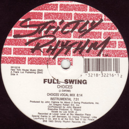 Full Swing (3) : Choices (12")