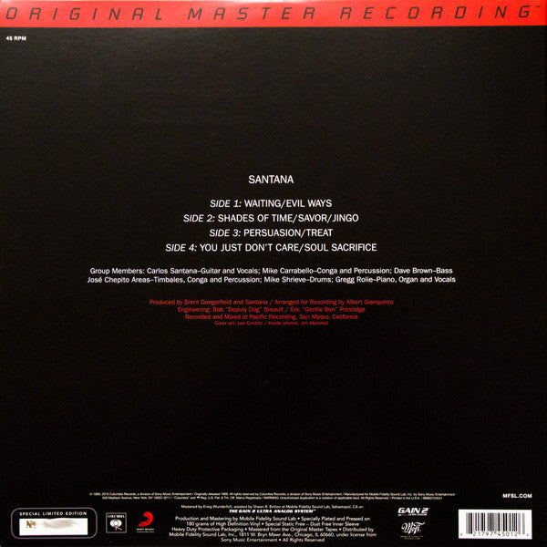 Santana : Santana (2x12", Album, Ltd, Num, RE, RM, 180)