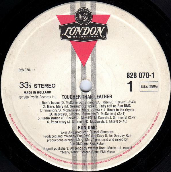 Run-D.M.C.* : Tougher Than Leather (LP, Album)