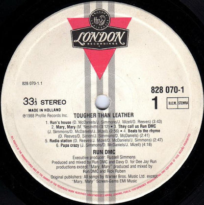 Run-D.M.C.* : Tougher Than Leather (LP, Album)