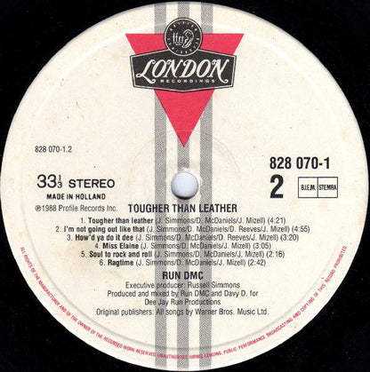 Run-D.M.C.* : Tougher Than Leather (LP, Album)