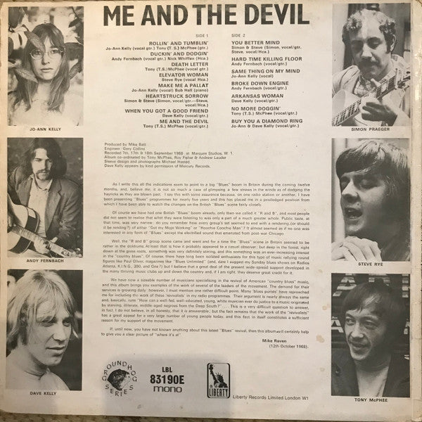 Various : The Anthology Of British Blues: Me And The Devil (LP, Album, Mono)