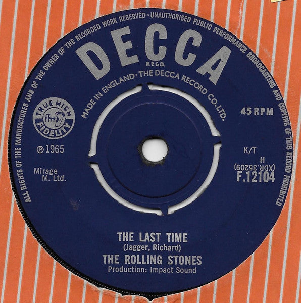 The Rolling Stones : The Last Time (7", Single, Pus)