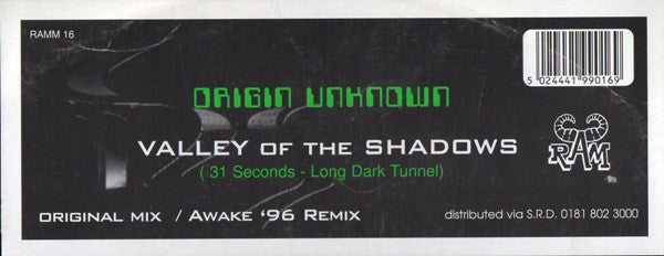 Origin Unknown : Valley Of The Shadows (12")