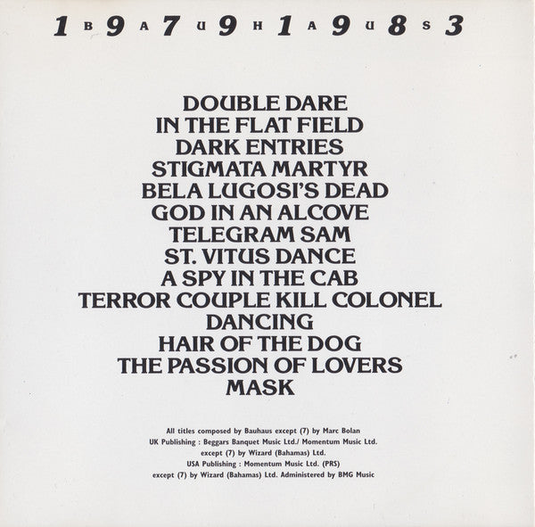 Bauhaus : 1979-1983 Volume One (CD, Comp, RE)