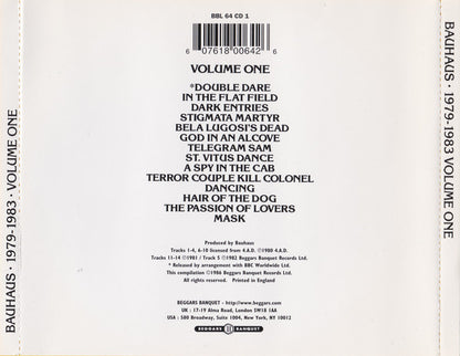 Bauhaus : 1979-1983 Volume One (CD, Comp, RE)