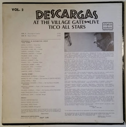 Tico All-Stars : Descargas At The Village Gate Live Vol. 2 (LP, Album, Mono)
