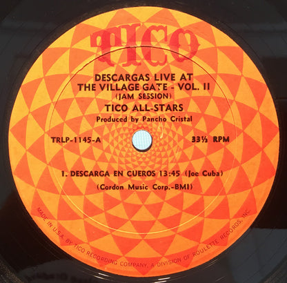 Tico All-Stars : Descargas At The Village Gate Live Vol. 2 (LP, Album, Mono)