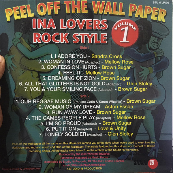 Various : Peel Off The Wall Paper Ina Lovers Rock Style Volume 1 (LP, Comp)