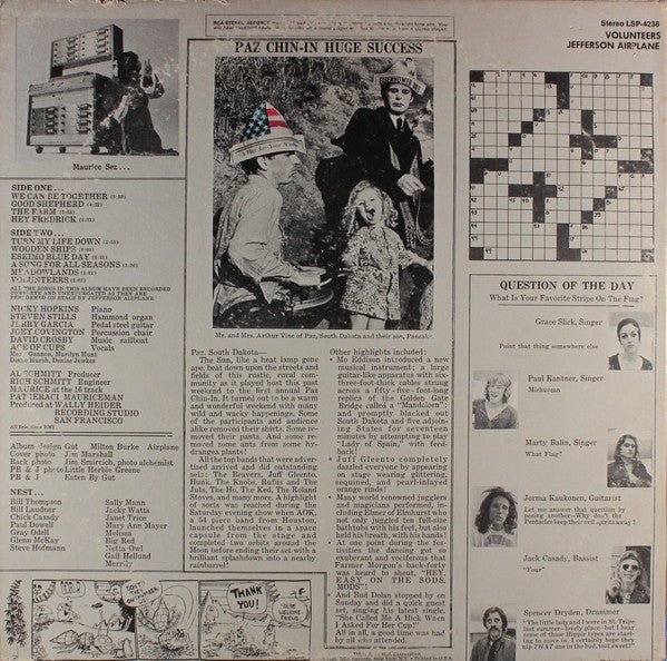Jefferson Airplane : Volunteers (LP, Album, Roc)