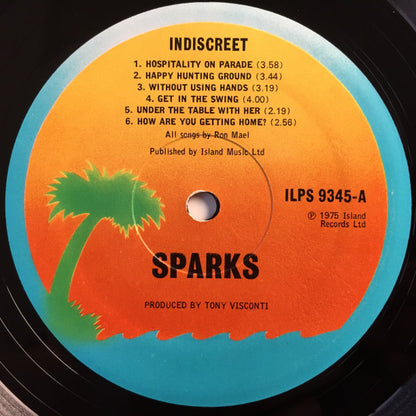 Sparks : Indiscreet (LP, Album, Gat)