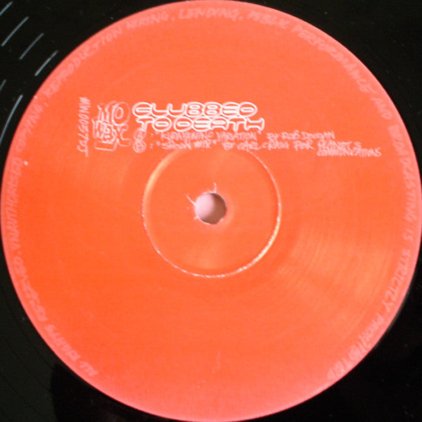 Rob Dougan : Clubbed To Death (2x12", Promo)