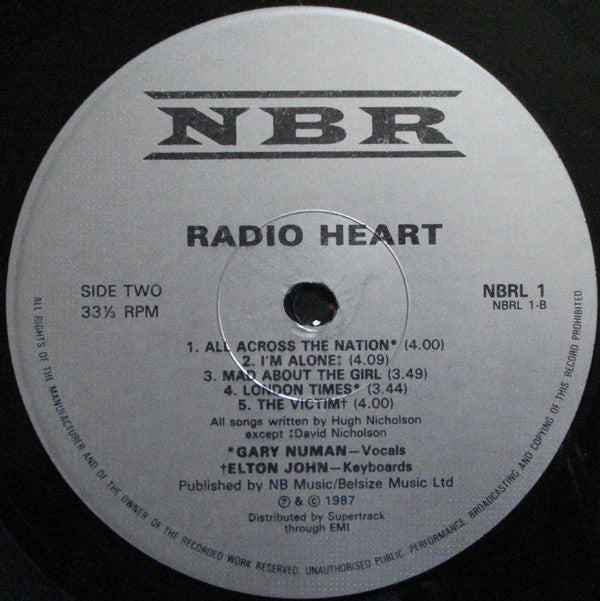 Radio Heart Featuring Gary Numan : Radio Heart (LP, Album)