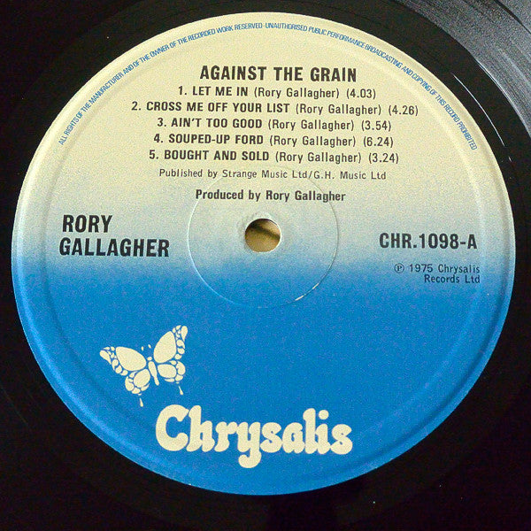 Rory Gallagher : Against The Grain (LP, Album, RE)