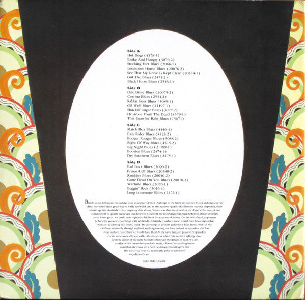 Blind Lemon Jefferson : King Of The Country Blues (2xLP, Comp, Gat)