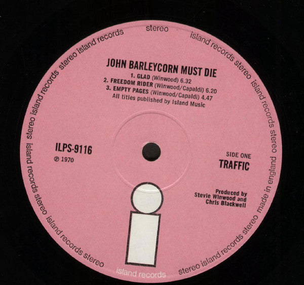 Traffic : John Barleycorn Must Die (LP, Album, Gat)
