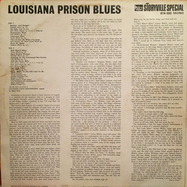 Various : Louisiana Prison Blues (LP, Mono)