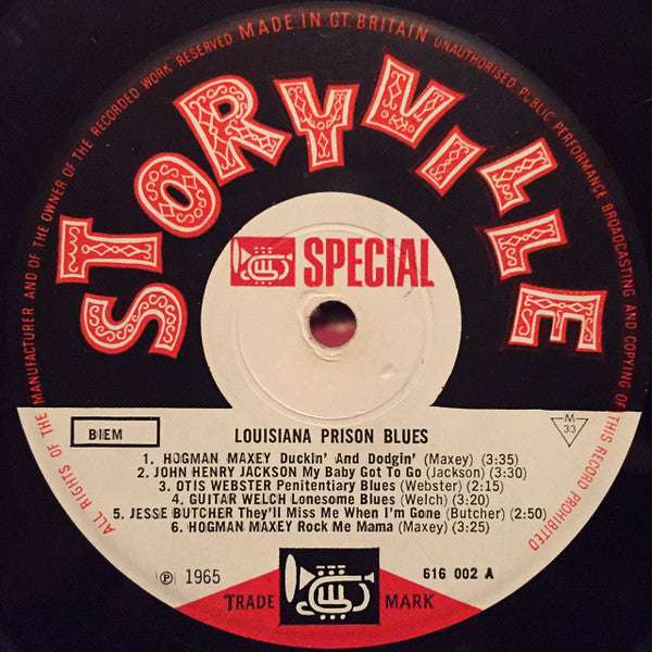 Various : Louisiana Prison Blues (LP, Mono)