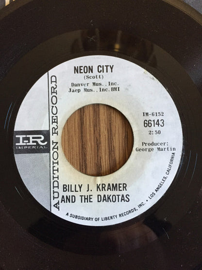 Billy J. Kramer And The Dakotas* : Neon City (7", Promo)