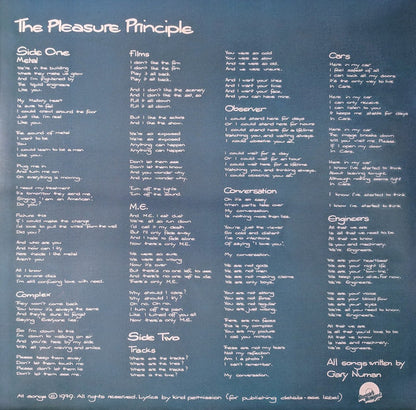 Gary Numan : The Pleasure Principle (LP, Album, RE)