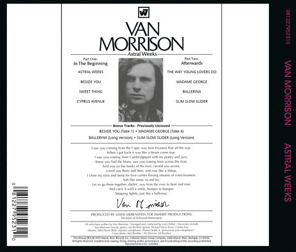 Van Morrison : Astral Weeks (CD, Album, RE, RM, Dig)