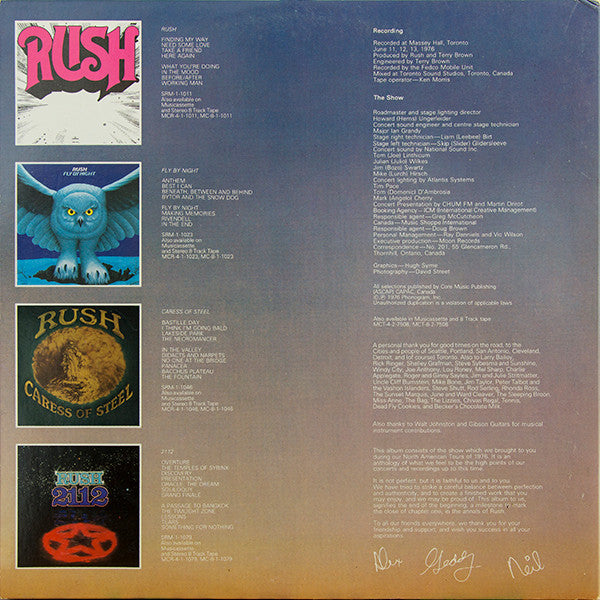 Rush : All The World's A Stage (2xLP, Album, Tri)