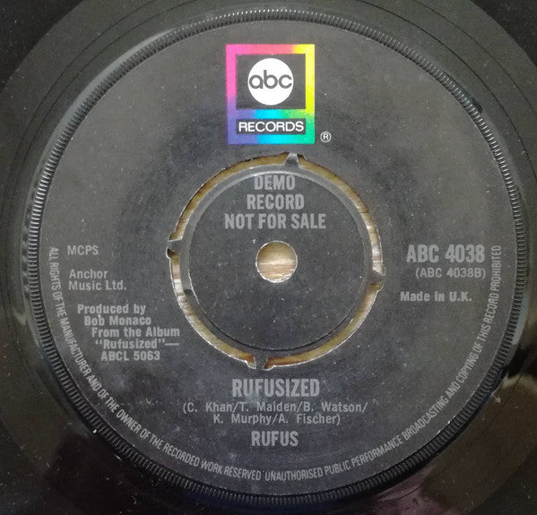 Rufus : Stop on By (7", Single, Promo)